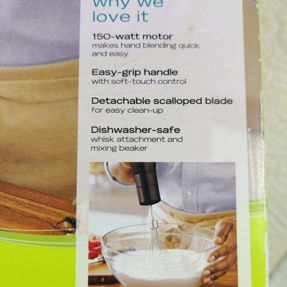 Food Network Immersion Blender With Easy Grip Handle 150 W Motor In Box Used - Picture 8 of 10